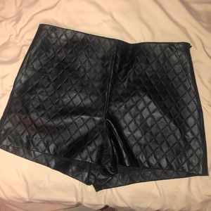 Forever 21 pleather high-waisted shorts. Size XS.